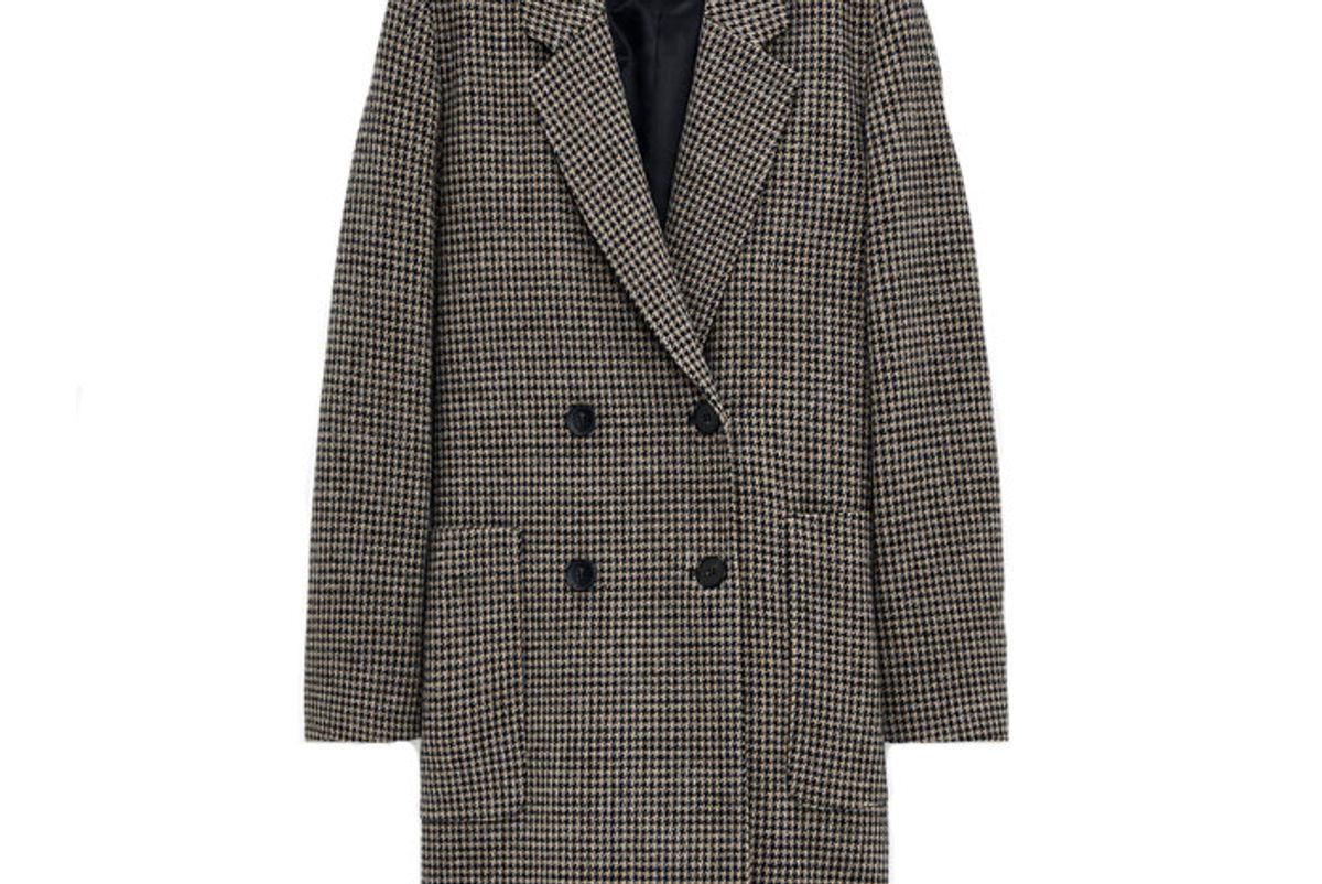 zara houndstooth coat