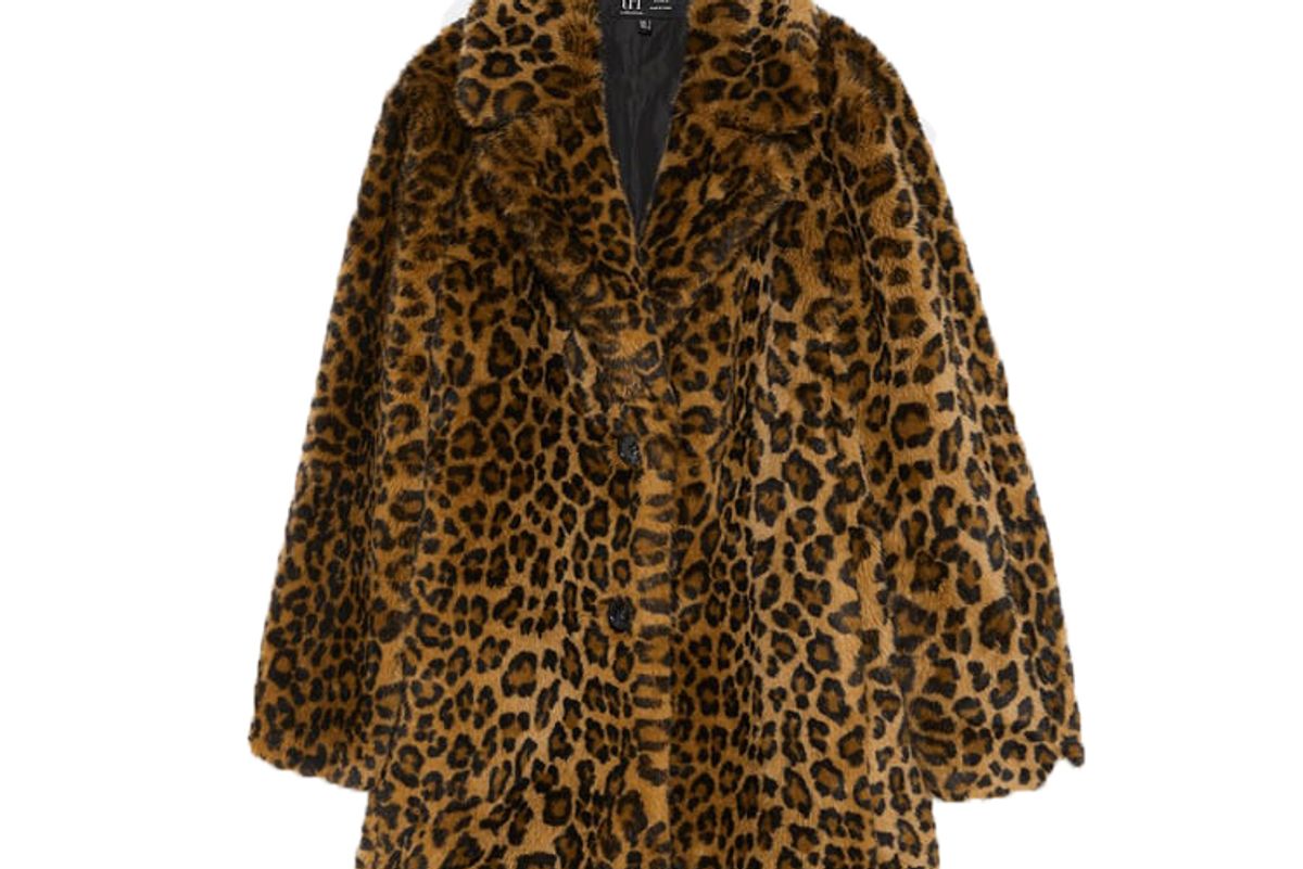 zara leopard print coat
