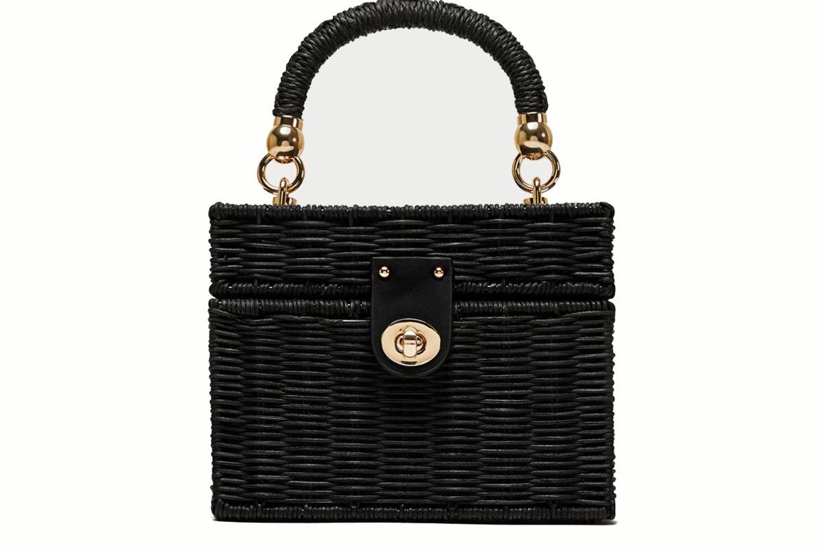 zara minaudiere bag with braided handle