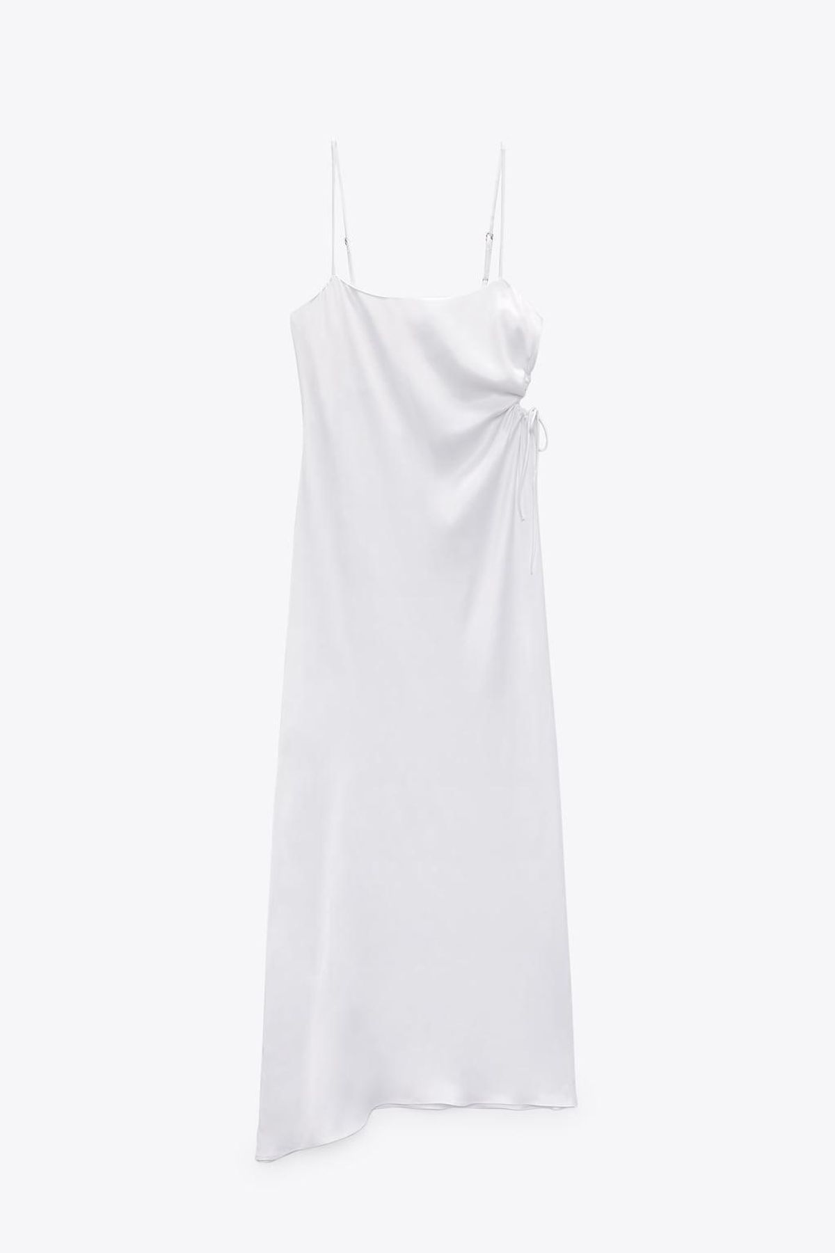 zara satin effect cut out dress