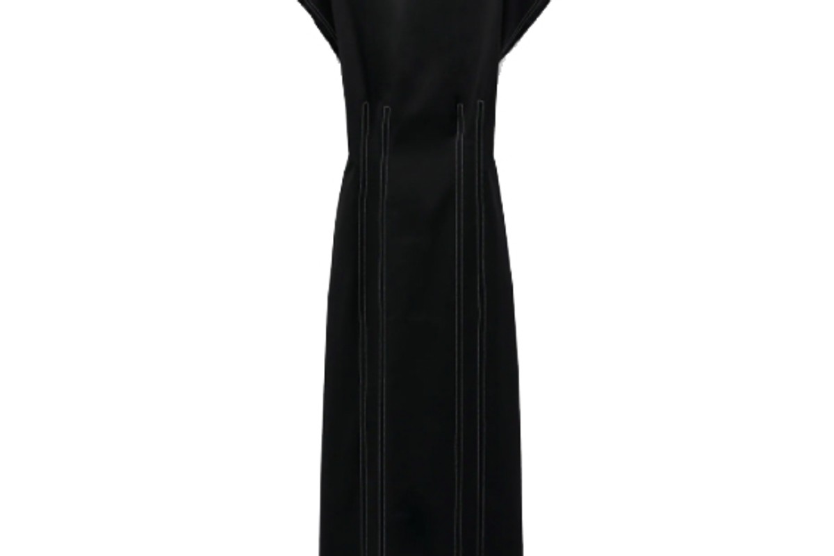 zara topstitched dress