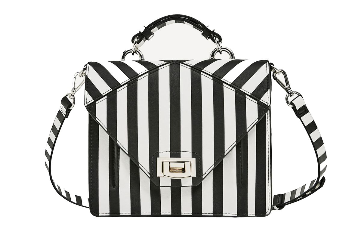 Two-Tone Striped Crossbody Bag