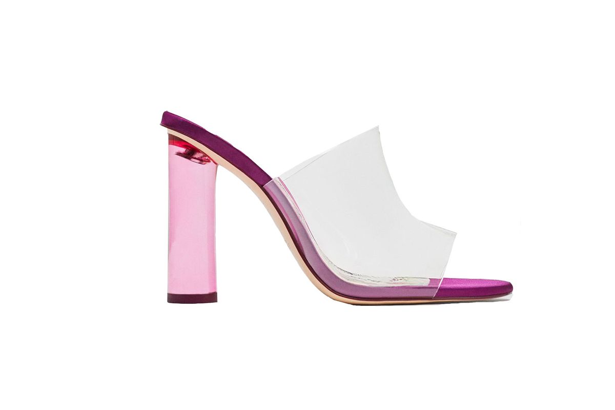 Zara Vinyl High Heel Sandal