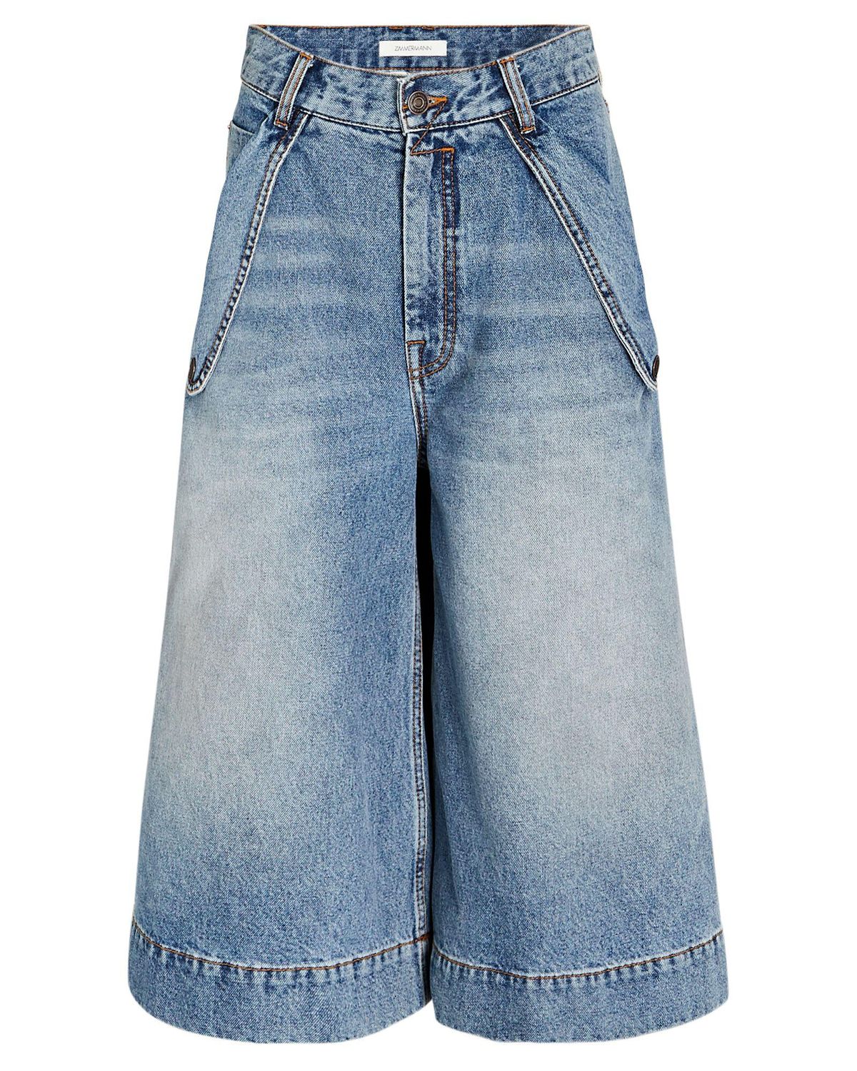 zimmermann vintage stone denim bermuda shorts