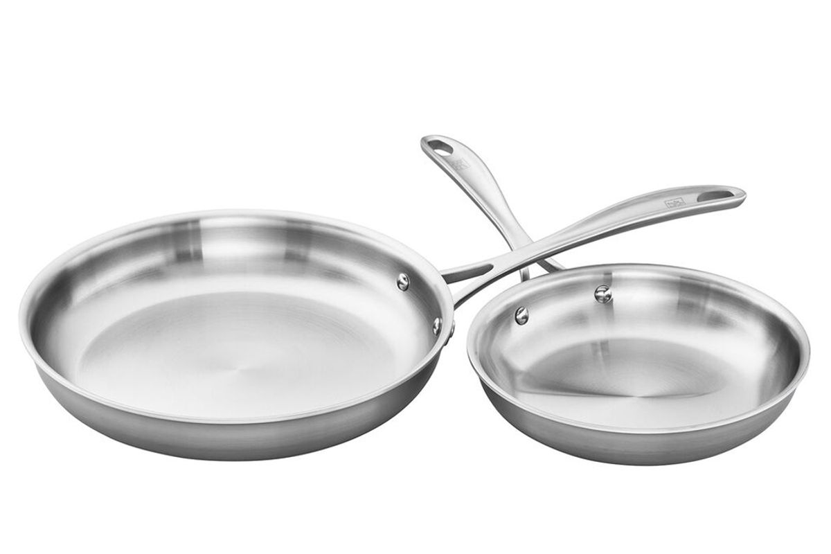 zwilling zwilling spirit stainless 3 ply 2 pc stainless steel fry pan set