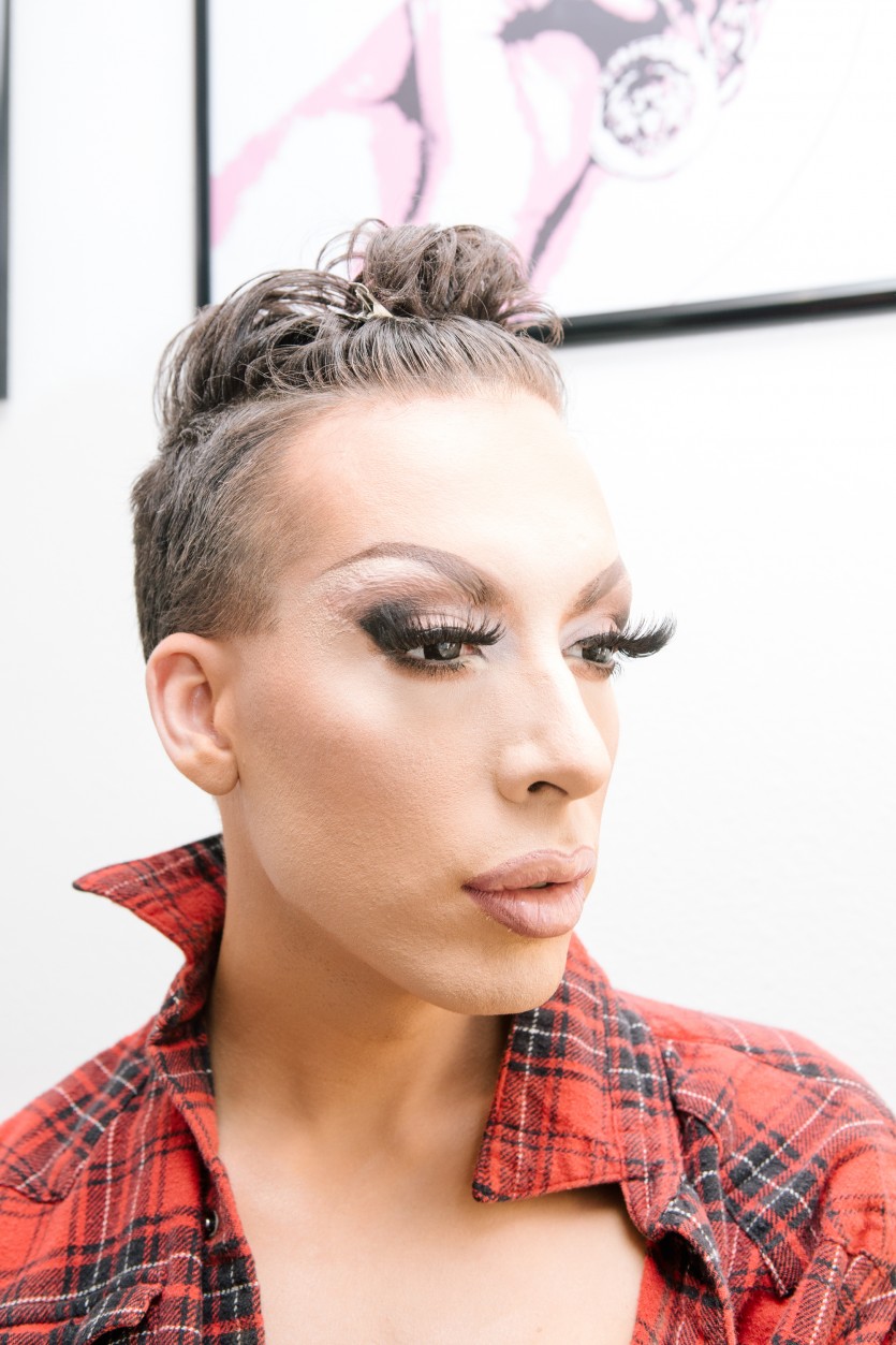 Drag Queen Alaska Thunderfuck Getting Ready for a Performance Coveteur