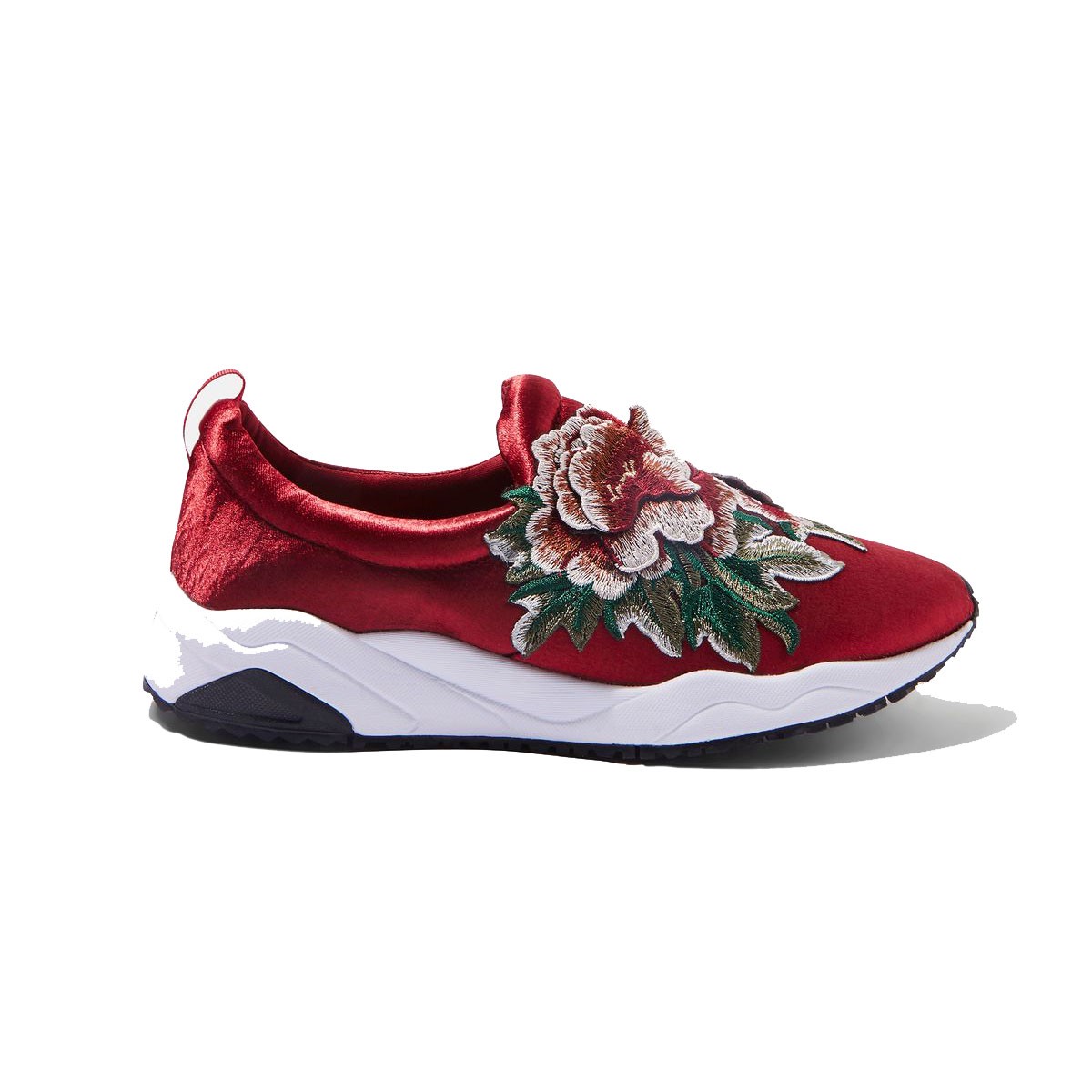 floral embroidered trainers