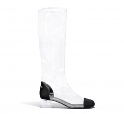 Transparent and Black High Boots by CHANEL