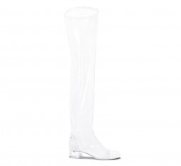 Transparent and White High Boots by CHANEL