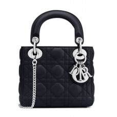 dior lady top handle lambskin mini bag