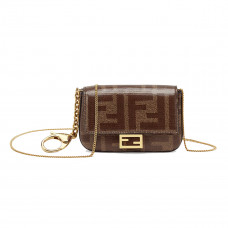 fendi baguette charm jacquard ff nano