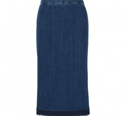 Frayed Denim Midi Skirt by McQ Alexander McQueen