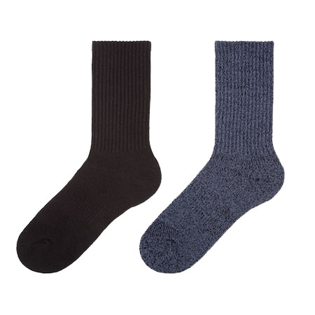 uniqlo women heattech ribbed pile socks 2 pairs