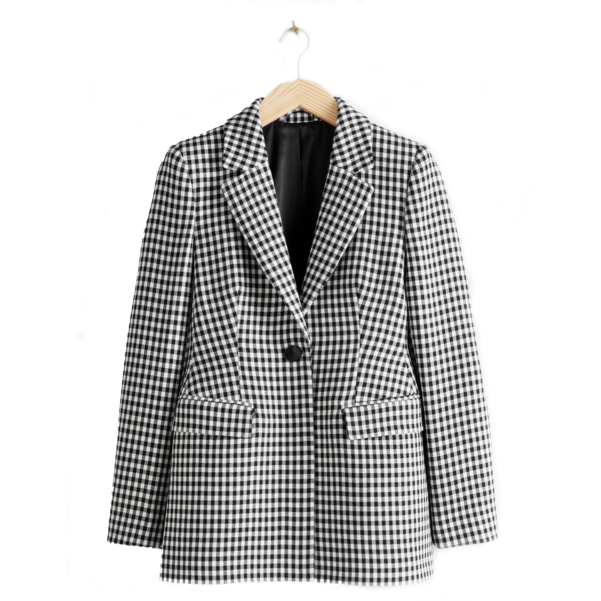 and other stories tailored gingham blazer