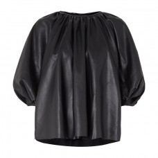 frankie shop gathered faux leather top