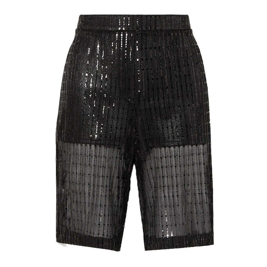 we11done sequined tulle shorts